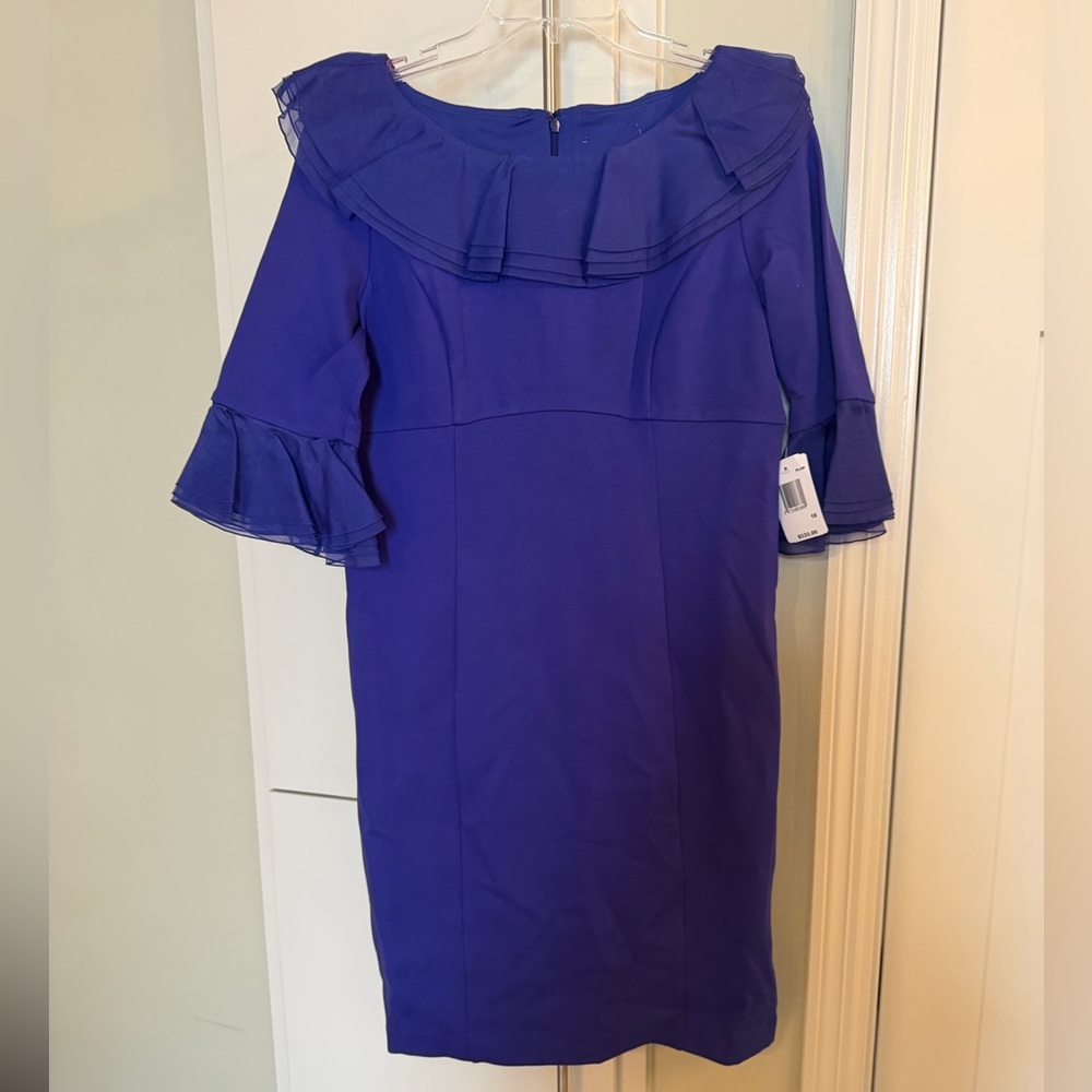 Nue by Shani Purple Ruffle Dress